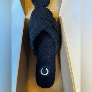 Journee Collection Black Slippers